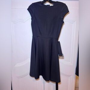 Susana Monaco Black Shift Mini Dress With Belt Size Small